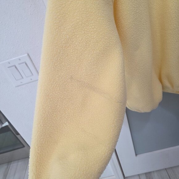 ESSENTIALS Fear of God Hoodie Yellow Sherpa Fleece Pullover – Size L – Oversized - Picture 4 of 15